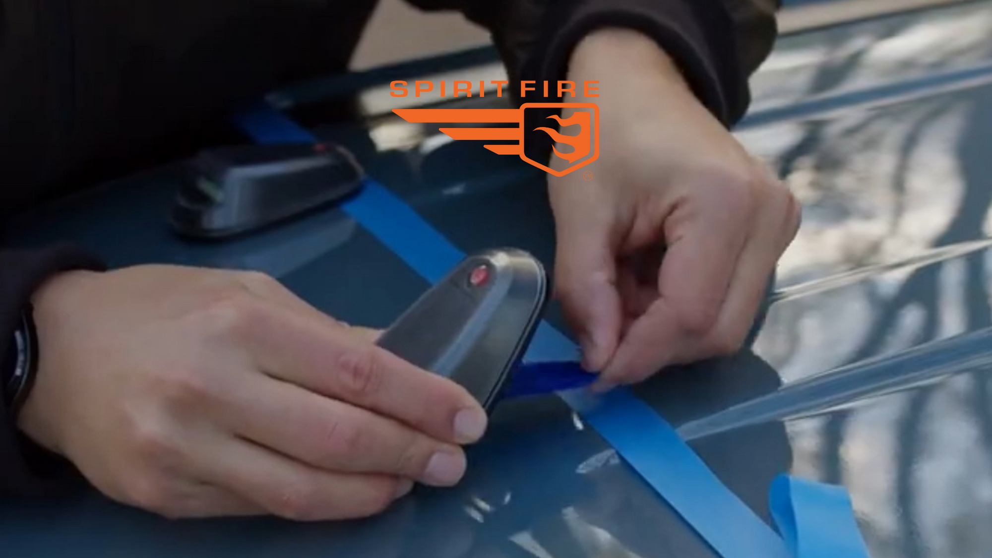 Easy peel-and-stick installation of no drill cab lights on a truck, featuring all-weather adhesive for long-lasting durability